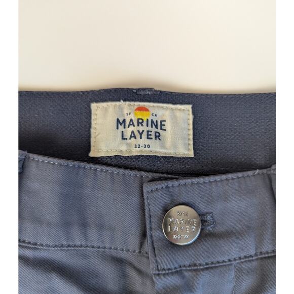 Marine Layer Men's 5 Pocket Breeze Slim Fit Pant Ombre Blue Size 30/32 - Picture 7 of 8